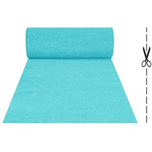 Olivo Tappeti OLIVO.shop | ROTOLO PASSATOIA per eventi, Tappeto lungo e stretto per feste e allestimenti, Tappeto matrimonio, Tappeto passatoia al metro per feste, vari colori e misure ROPAS (1x1 mt, Tiffany)