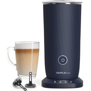 SIMPLETASTE Montalatte Elettrico 4 in 1, Cappuccinatore Elettrico Automatico per Schiuma Calda e Fredda, Scaldalatte per Cappuccino, Latte, Macchiato e Cioccolata Calda