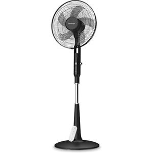 DARDARUGA Ventilatore a Piantana Premium, Touch Screen a sfioro, Night Mode, Antizanzare, Timer, Telecomando, Risparmio Energetico, Altezza Regolabile, Oscillazione, Design NERO