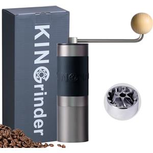 KINGrinder K1 - Macinacaffè manuale con 140 gradi di macinazione regolabili per aeropress, French Press, Drip, Espresso, capacità 20-25 g