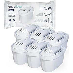 Aquafloow Cartucce per filtro dell'acqua compatibili con BRITA Maxtra+, Style, Marella, Elemaris, XL, Fun (confezione da 6)