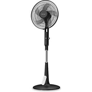 DARDARUGA Ventilatore a Piantana Premium, Ultrasilenzioso, Touch Screen a sfioro, Night Mode, Antizanzare, Timer, Telecomando, Risparmio Energetico, Altezza Regolabile, Oscillazione, Design NERO