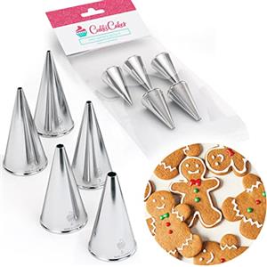 Cukkicakes Set di 5 Beccucci per Sac a Poche Professionali per Disegnare e Scrivere Su Biscotti, Torte, Cupcake (Numeri 1, 2, 3, 4 e 5) - Bocchette per Pasticceria prodotte in Corea