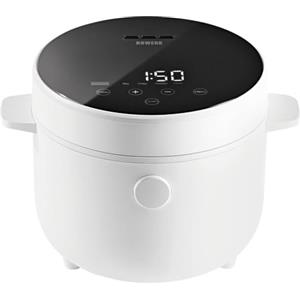 N8WERK Cuociriso digitale capacità 2 L | 5 programmi | display touch | senza attaccare e cuocere | funzione di mantenimento automatico e protezione contro il surriscaldamento | con inserto a vapore