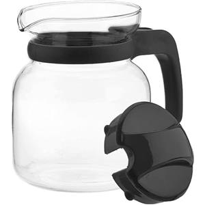 MGE World MGE - Caraffa in Vetro - Tazza Vetro Adatta per Microonde - Caraffa Sostitutiva con Manico e Coperchio - 650 ml