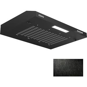 CIARRA CBCB6903 Cappa Aspirante 60cm - Sottopensile & Montaggio a Parete - 3 Velocità - Filtro in Metallo - Modalità Doppia - Nero Opaco - Facile Installazione