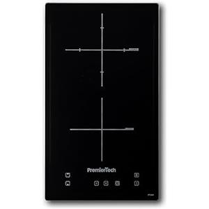 PremierTech PT302I Piano Cottura Induzione 2 Zone 30cm Da Incasso Modulo Domino Vetro Nero Touch Control Timer Blocco Sicurezza Compatibile Pentole Adatte ad Induzione Regolazione Potenza 9 Livelli