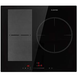 Klarstein Piastra a Induzione 3 Fuochi, Piano Cottura 5800W con Controllo Touch, Fornello Professionale da Incasso, Piano Cottura Elettrico a 3 Zone