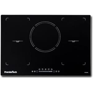 PremierTech PT805IFB Piano Cottura a Induzione 5 Zone Vetro Nero 80cm da Incasso Touch Control Timer Blocco Sicurezza Funzione Boost Flex Zone Regolazione 9 Livelli Compatibile Pentole ad Induzione
