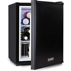 KLARSTEIN Happy Hour Mini Frigo Portatile da Camera, Frigorifero Silenzioso da Ufficio, con Illuminazione Interna e Ripiani Rimovibili, 5-15°C, 40L