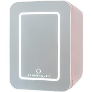 Flamingueo Frigorifero Piccolo 10L - Mini Frigo Specchio e LED, 12V/220V, Mini Frigo da Camera, Frigo da Ufficio, Raffreddamento e Riscaldamento