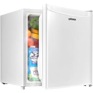 Upstreman Mini Frigo con Congelatore 46L, Silenzioso, Porta Reversibile, Termostato Regolabile, Risparmio Energetico, Frigorifero Piccolo da Ufficio, Camera, Hotel, Bianco -FR17