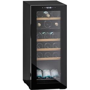 Cavin Cantinetta a libera installazione, Northern Collection 18 Black, cantinetta vino nera, 18 bottiglie, due zone di temperatura, illuminazione led