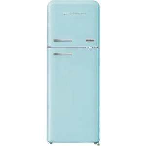 PYRAMIDEA Frigorifero Vintage Colorato Azzurro Doppia Porta Ventilato 240 L Lordi (206 L Netti) MAMBO2402LB