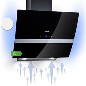 Klarstein Clara Angled Cappa Aspirante 60 cm, Cappa Cucina con Aspirazione Smart, Con Filtro per Cappa in Alluminio, Flusso d'Aria 509m³/h, Illuminazione LED RGB, Cappa Sottopensile Esterno Classe A
