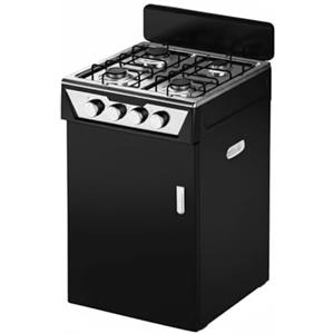 Wintem - Cucina a Gas 4 Fuochi con Vano Portabombola Integrato, Cucina a Libera Installazione per Interni ed Esterni, Struttura Robusta Compatta e Facile da Usare, Nera