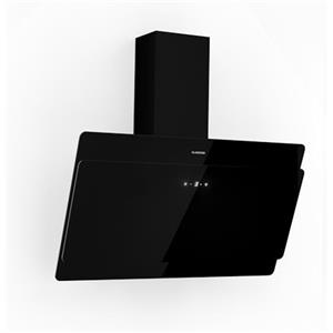 Klarstein Cappa Aspirante 90 cm, Cappa Cucina, Cappa Filtrante in Acciaio Inox, Scarico: 607m³/h, Illuminazione LED, Pannello Touch, Filtro Per Ricircolo, Safety Glass, Classe Energetica B, Nero