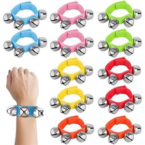 BELLE VOUS Cavigliere Braccialetti - Campanellini Sonagli Piccoli - Set 6 Colori (12 pz) - Campanelle Musicali Multicolore- Cavigliera Bracciale - Campanelle Sonagli per Bambini