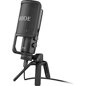 RØDE NT-USB Microfono a Condensatore USB di Qualità da Studio Versatile con Filtro Antipop e Treppiede per Streaming, Gaming, Podcasting, Produzione Musicale, Registrazione Vocale e di Strumenti