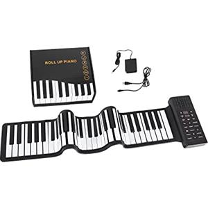 McGrey RA-61 Rollpiano - Pianoforte pieghevole arrotolabile, leggero e portatile con batteria Li-Ion. Perfetto per viaggiare, adatto a bambini e adulti. Include cavo di ricarica e pedale.