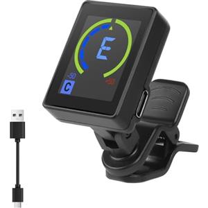 Aomig Accordatore Chitarra Acustica Clip On, Accordatore Chitarra Elettronico Cromatico Tuner a Clip, Accordatore Chitarra Elettronico Accordatore Basso,Violino(Stile Dello Schermo A Colori)