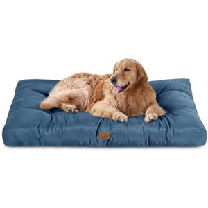 Bedsure Cuscino per Cani Taglia Grande - Cuscini per Cani Taglia Grande Tappeto Cane Cuscino Cane Interno, Cuscino Cuccia Cane Impermeabile XL (110 x 89 cm) Blu Tibetano Lavabile