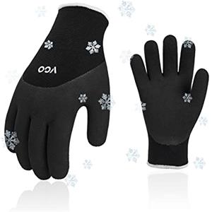 Vgo... Guanti Lavoro Invernali con Palmo Antiabrasivo Rivestito in Lattice, Guanti Termici Elastico Uomo&Donna per Edilizie Cella Frigoriferia Legnameria