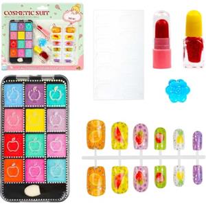 Aomig Trucchi Bambina Set, Set da Trucco Sicuri e Non Tossici, Lavabile Set di Trucchi per Bambini Set di Smalti per Il Compleanno di Halloween Carnevale Natale per Unghie per Bambini dai 3+