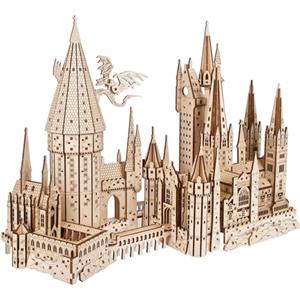 UGEARS Blocchi da Costruzione del Castello di Harry Potter - Puzzle 3D in Legno per Adulti e Adolescenti