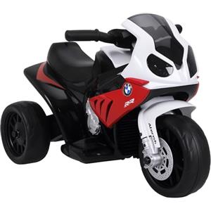 HOMCOM Moto Elettrica per Bambini Max. 20kg con Licenza BMW, Macchina Elettrica con 3 Ruote, Batteria Ricaricabile 6V, Bianco Rosso, 66x37x44cm