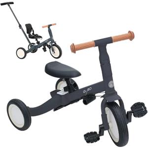 Olmitos - Triciclo evolutivo per bambini 5 in 1, bicicletta per bambini da 1 anno a 5 anni, da triciclo a bicicletta con o senza pedali, adattabile e trasformabile (Gyro, grigio)