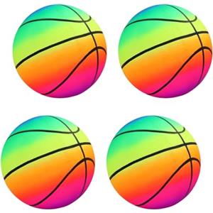 MAGIC SELECT 4 Palline in PVC Giocattolo per Bambini. Pallone da Pallavolo Gonfiabile con Arcoíris. Palla Morbida per Bambini. Pallone da Gioco, Parco, Piscina, Vacanze. Ø 23cm