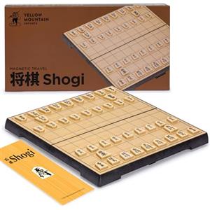 Yellow Mountain Imports, Set Scacchi Giapponesi Shogi Magnetici da Viaggio - 24,4 centimetri