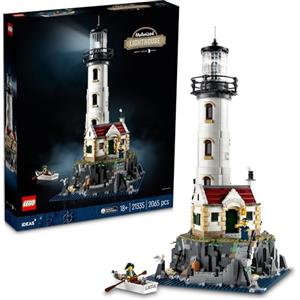 LEGO Idee Lego 21335 Il faro motorizzato, modello da costruire, idea regalo, decorazione per la casa, con minifigurine marine, attivit� manuale