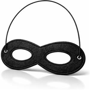 TK Gruppe Timo Klingler Maschera nera da bandito, maschera da ladro per bambini e adulti a carnevale e in maschera (1x)