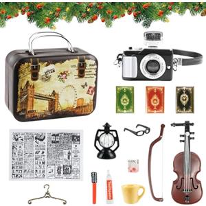 Aolso Accessori Casa delle Bambole in Miniatura, Mini Set Ornamenti, Mini Giocattoli retrò, Ornamenti Creativi per La Casa delle Bambole, Regalo Giocattolo per Bambini