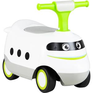 COSTWAY Macchina Cavalcabile per Bambini, Auto a Spinta con Clacson e Vano Portaoggetti Sotto Sedile, Ruote Resistenti, Macchina a Forma di Treno per Bambini da 19-36 Mesi (Verde)