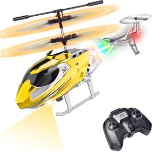 TERRAMUS Elicottero RC 2.4G elicottero telecomandato Indoor RC Elicottero giocattolo con luce LED & 3.5 canali & giroscopio mini elicottero posizionato altezza aereo regalo bambini ragazzi