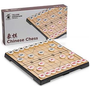 Yellow Mountain Imports, Set Scacchi Magnetici Cinesi (Xiangqi) da Viaggio (24 centimetri), Gioco da Tavolo Compatto e Pieghevole