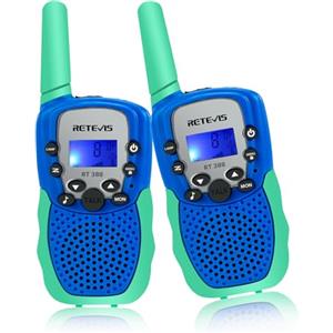 Retevis RT388 Giochi Bambini 4-12 Anni, Walkie-Talkie Bambini con Torcia VOX, PMR446 8 Canali VOX Torcia 10 Toni, Regali di Compleanno per Bambini, Giochi da Esterno (Blu-verdastro, 1 Coppia)