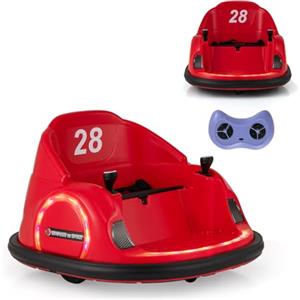 SOARS Autoscontro Elettrico per Bambini, Auto Elettrica per Bambini Rotante a 360°, Telecomando 2,4G, 2 Modalità di Controllo, Clacson e Musica, Capacità di Carico 25 KG, per Bambini 18 Mesi+ (Rosso)