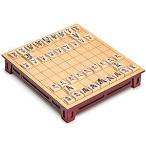 Yellow Mountain Imports, Set Scacchi Giapponesi Shogi, Gioco da Tavolo di Strategia con Scacchiera in Legno con Cassetti e Pezzi Tradizionali Koma
