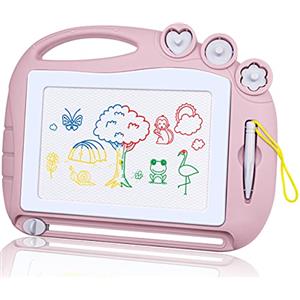 AiTuiTui Lavagna Magica per Bambini 3 4 5 Anni, Cancellabile Magnetica Disegno Tavoletta Giocattolo Educativo 4 Zone 3 Stampini 1 Penna-Regali di Compleanno di Natale