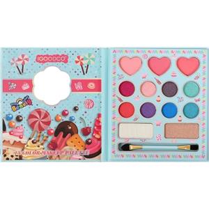 HISUNBEN Set di trucchi per ragazze, giocattoli per il trucco per bambini, atossici, con 3 pennelli lavabili,C'è uno specchio, spettacoli teatrali,Halloween (13 Colori -2)