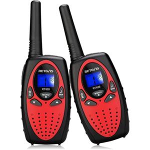 Retevis RT628 Walkie Talkie Bambini, Regalo Giocattolo VOX a Lungo Raggio per Vacanze, Facile da Usare per Campeggio e Avventura (1 Coppia, Rosso)