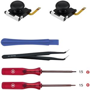 Wigearss TMR Elettromagnetico 3D Sostituzione Joystick Analogico, Analog Stick e Kit di Strumenti di Riparazione per Nintendo Switch/Switch OLED/Switch Lite Joy-con Controller, No Drift