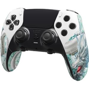 playvital Grip Adesivo per ps5 Edge Controller Adesivi Impugnature Maniglia Skin Gomma Antiscivolo per ps5 Edge Wireless Joystick-Loong nelle Nuvole