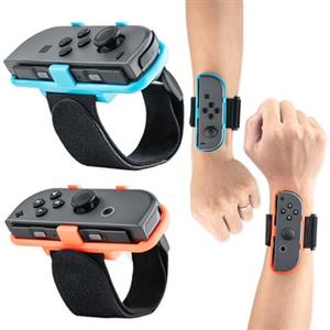 Mcbazel Cinturino da Polso Regolabile per Controller Joy-Con di NS Switch/Switch OLED, Fascia da Polso Regolabile per Accessori di Gioco Just Dance per Adulti e Bambini No Switch 2-1 Paio