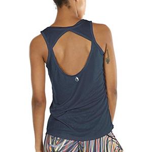 icyzone Canotte Sportive Donna Senza Schienale,Sciolta Leggero e Traspirante Canotta per Palestra Fitness (M,Blu Navy)