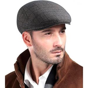 Comilaka Uomo Berretto Piatto Baschi Scozzesi Cappello Piatto Invernale Newsboy Berretto Gatsby Coppola Cappellino Invernale Auttuno